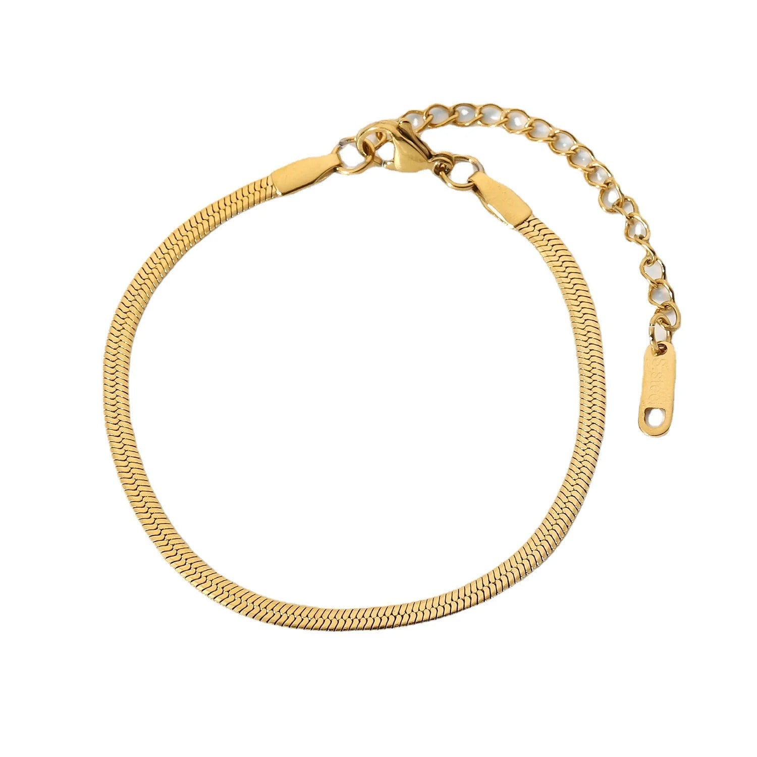 Gold snake chain bracelet